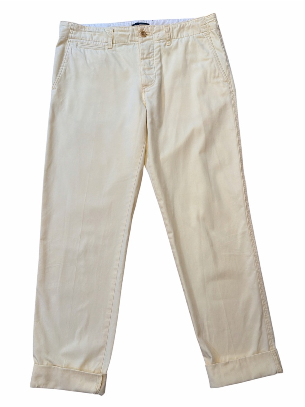 Ralph Lauren Rugby Chino Buttercream Yellow Straight Leg Pants